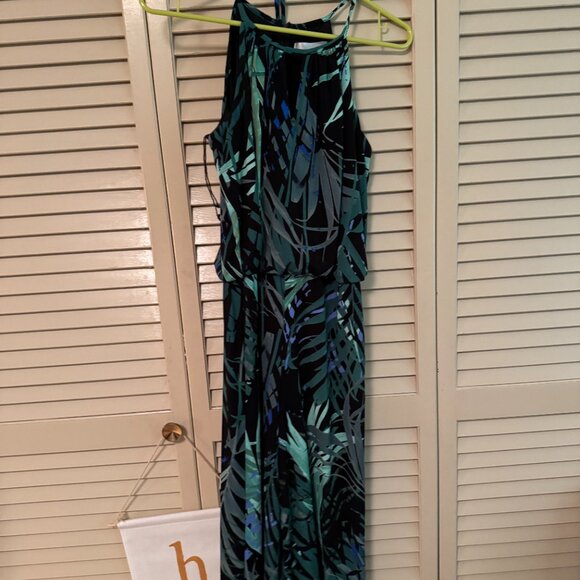 Spaghetti Strap Tropical Print Jumpsuit - Picture 4 of 5